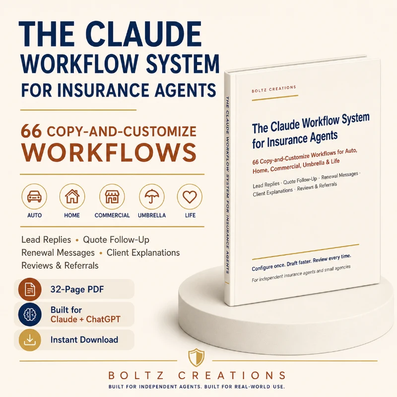 Claude Workflow System for Insurance Agents cover