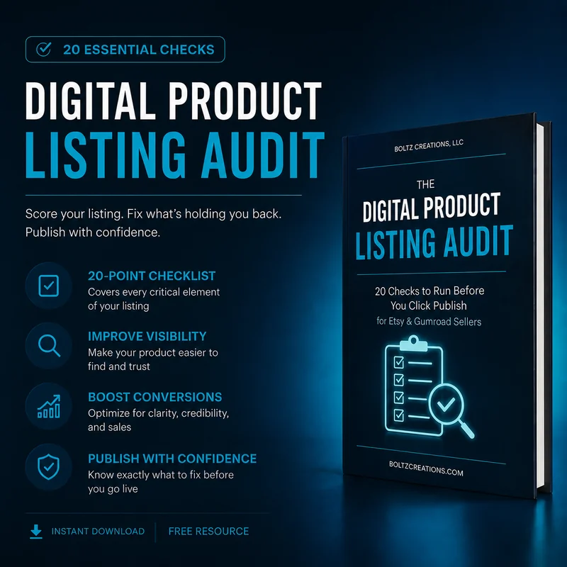The Digital Product Listing Audit cover