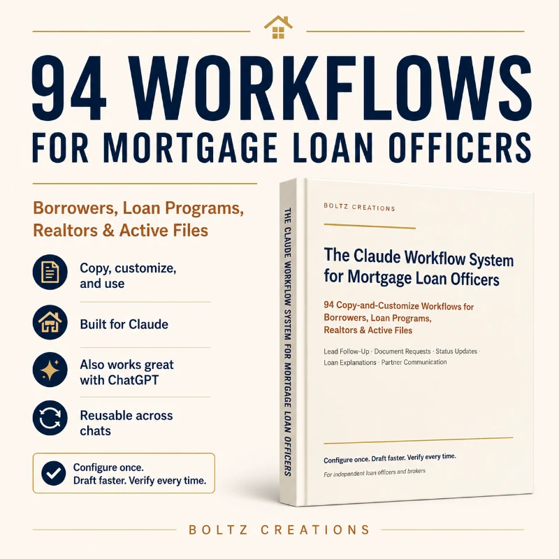 Claude Workflow System for Mortgage Loan Officers cover
