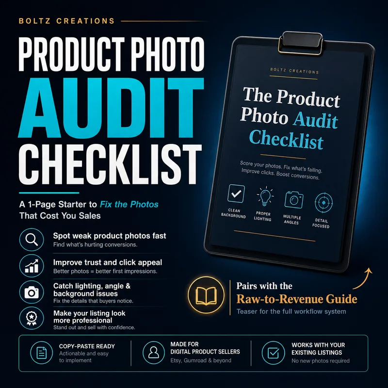 Product Photo Audit Checklist cover