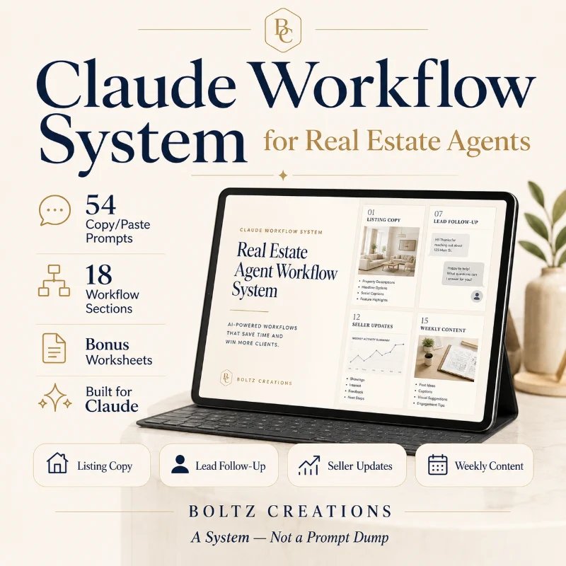 Claude Workflow System for Real Estate Agents cover