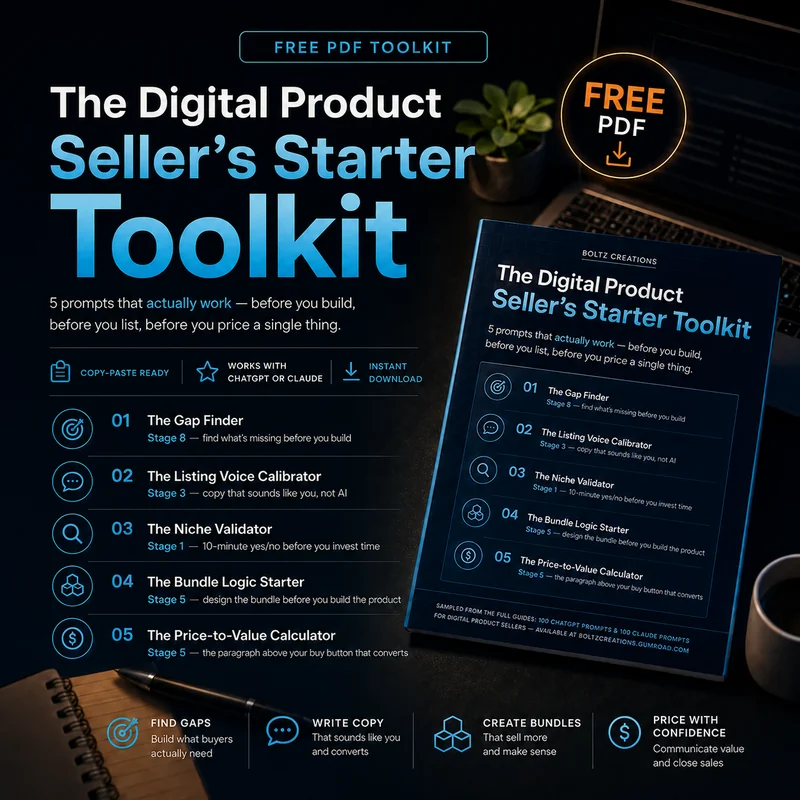 The Digital Product Seller's Starter Toolkit cover